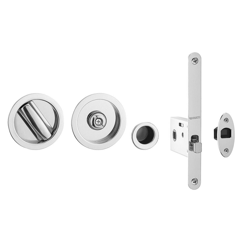 This is an image showing the Frelan - BATHROOM SLIDING DOOR KIT ROUND PC 40-45MM available to order from T.H. Wiggans Ironmongery in Kendal