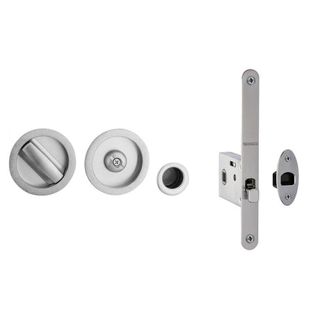This is an image of a Frelan - BATHROOM SLIDING DOOR KIT ROUND SC 40-45MM that is availble to order from T.H Wiggans Architectural Ironmongery in Kendal.