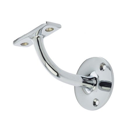 This is an image of a Frelan - 64mm Handrail Bracket - Polished Chrome that is availble to order from T.H Wiggans Architectural Ironmongery in Kendal in Kendal.