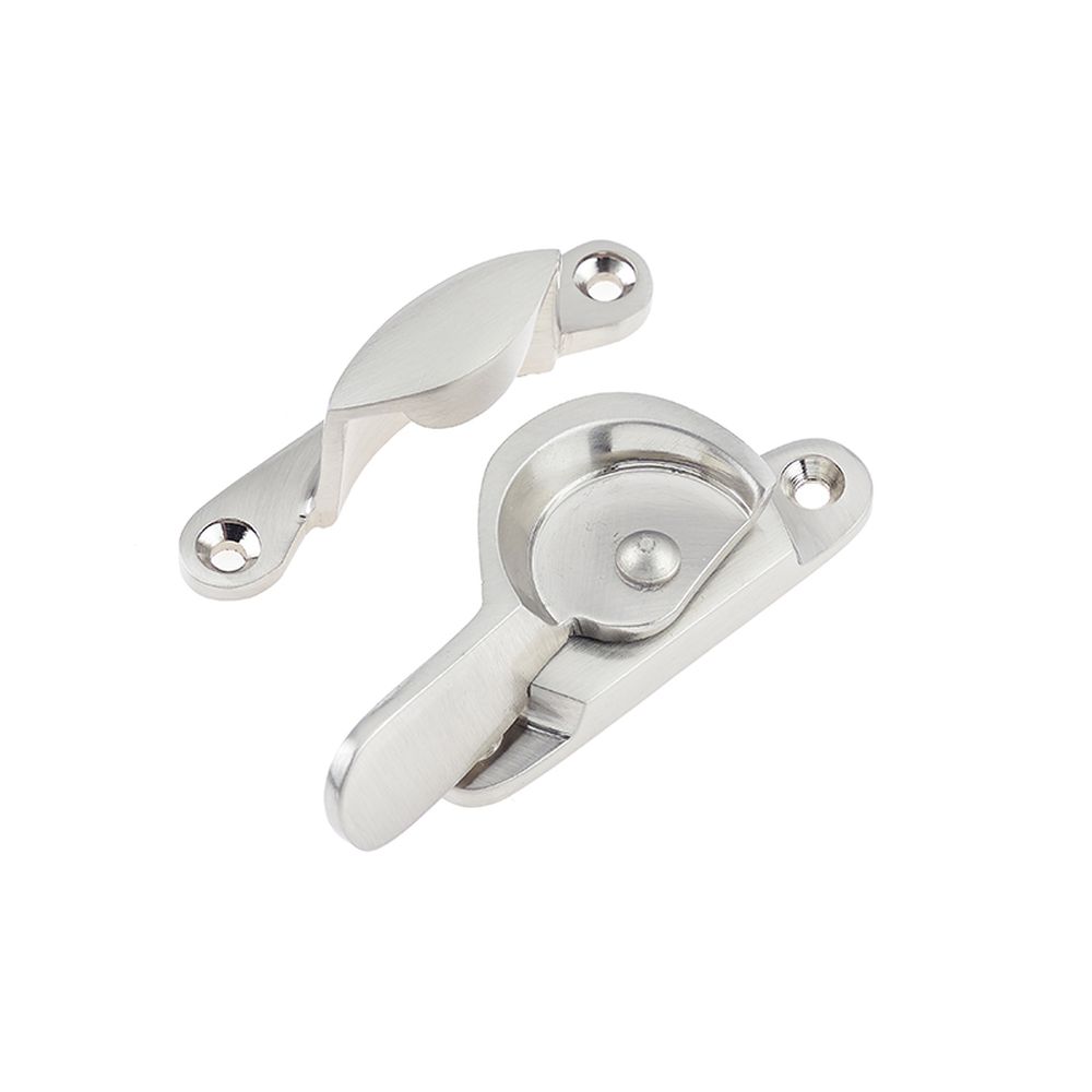 This is an image showing the Frelan - Narrow Fitch Fasteners - Satin Nickel available to order from T.H. Wiggans Ironmongery in Kendal