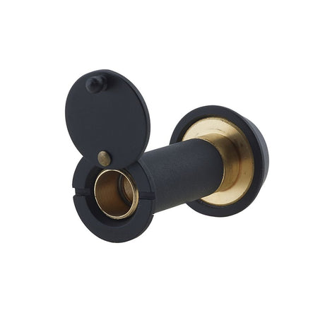 This is an image of Frelan - 200 Degree Door Viewer 35-55mm - Black available to order from T.H Wiggans Architectural Ironmongery in Kendal, quick delivery and discounted prices.