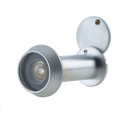 This is an image of Frelan - 200 Degree Door Viewer 35-55mm - Satin Chrome available to order from T.H Wiggans Architectural Ironmongery in Kendal, quick delivery and discounted prices.
