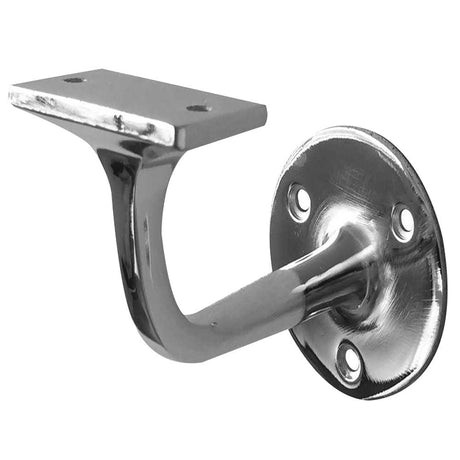 This is an image of a Frelan - 63mm Handrail Bracket (Zinc) - Polished Chrome that is availble to order from T.H Wiggans Architectural Ironmongery in Kendal in Kendal.