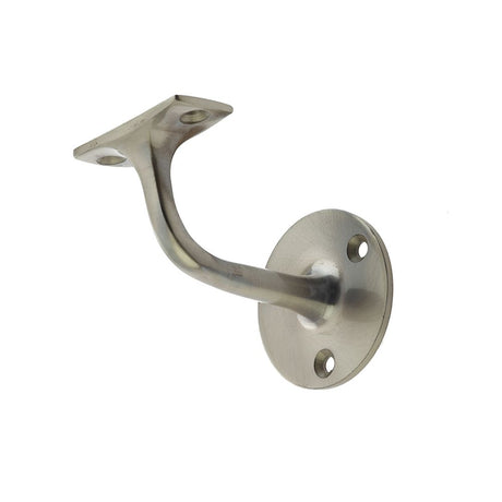 This is an image of a Frelan - 63mm Handrail Bracket (Zinc) - Satin Nickel that is availble to order from T.H Wiggans Architectural Ironmongery in Kendal in Kendal.
