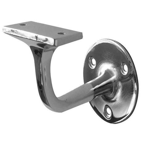 This is an image of a Frelan - 75mm Handrail Bracket (Zinc) - Polished Chrome that is availble to order from T.H Wiggans Architectural Ironmongery in Kendal in Kendal.