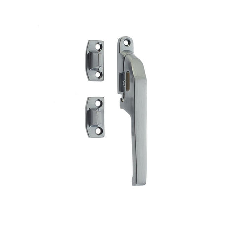 This is an image of a Frelan - Modern NV Non Lockable Casement Fastener - Satin Chrome that is availble to order from T.H Wiggans Architectural Ironmongery in Kendal in Kendal.