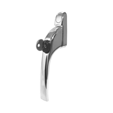 This is an image of a Frelan - Locking Espagnolette Window Fastener - Polished Chrome that is availble to order from T.H Wiggans Architectural Ironmongery in Kendal in Kendal.