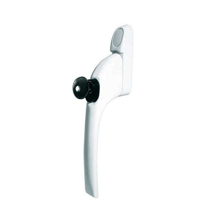 This is an image of a Frelan - Locking Espagnolette Window Fastener - White that is availble to order from T.H Wiggans Architectural Ironmongery in Kendal in Kendal.
