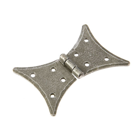 This is an image of a Frelan - Valley Forge Butterfly Hinges - Pewter that is availble to order from T.H Wiggans Architectural Ironmongery in in Kendal.