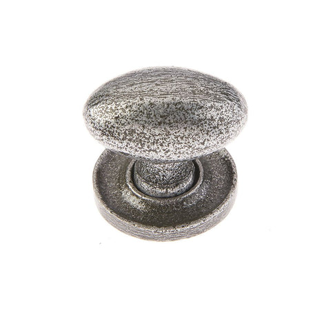 This is an image of a Frelan - Valley Forge Oval Cabinet Knob - Pewter that is availble to order from T.H Wiggans Architectural Ironmongery in Kendal in Kendal.