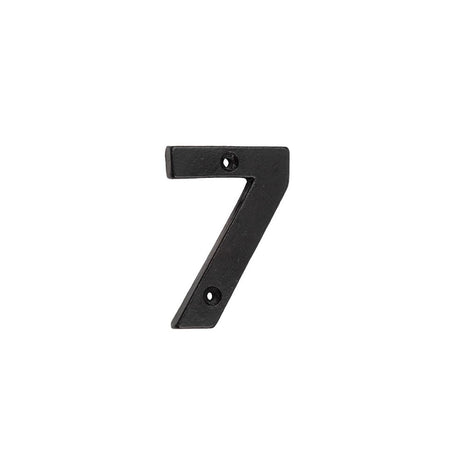 This is an image of Frelan - Valley Forge 75mm Numeral 7 - Black available to order from T.H Wiggans Architectural Ironmongery in Kendal, quick delivery and discounted prices.