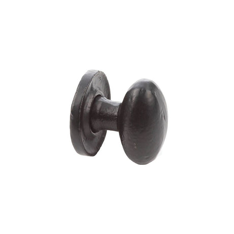 This is an image of a Frelan - Valley Forge Oval Cabinet Knob - Black that is availble to order from T.H Wiggans Architectural Ironmongery in Kendal in Kendal.