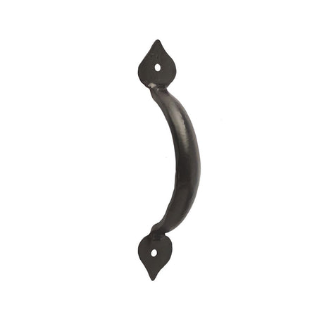 This is an image of a Frelan - Vally Forge 128mm Tear Cabinet Pull Handle - Black that is availble to order from T.H Wiggans Architectural Ironmongery in Kendal in Kendal.