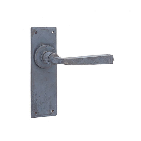 This is an image of Frelan - Valley Forge Lever Latch Handles on Backplate - Beeswax available to order from T.H Wiggans Architectural Ironmongery in Kendal, quick delivery and discounted prices.