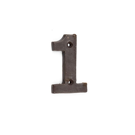 This is an image of Frelan - Valley Forge 75mm Numeral 1 - Beeswax available to order from T.H Wiggans Architectural Ironmongery in Kendal, quick delivery and discounted prices.