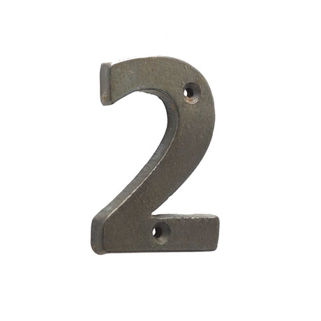 This is an image of Frelan - Valley Forge 75mm Numeral 2 - Beeswax available to order from T.H Wiggans Architectural Ironmongery in Kendal, quick delivery and discounted prices.