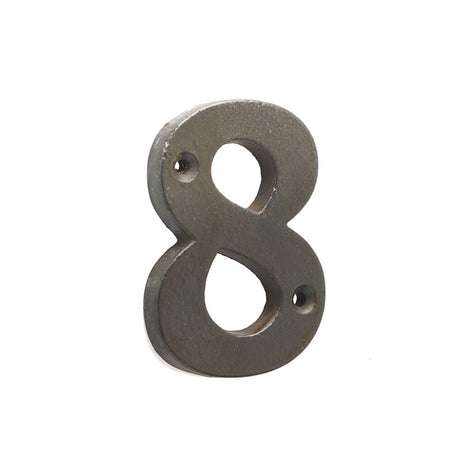 This is an image of Frelan - Valley Forge 75mm Numeral 8 - Beeswax available to order from T.H Wiggans Architectural Ironmongery in Kendal, quick delivery and discounted prices.