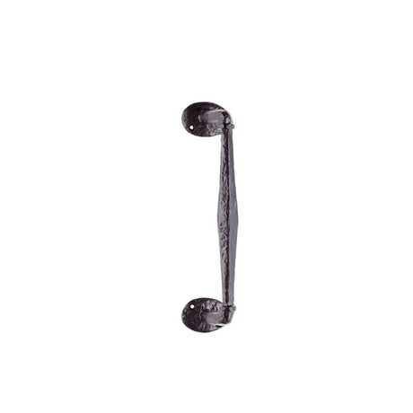 This is an image of Ludlow - Offset Pull Handle on Rose - Black Antique available to order from T.H Wiggans Architectural Ironmongery in Kendal, quick delivery and discounted prices.