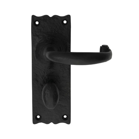 This is an image of Ludlow - Traditional Lever on WC Backplate - Black Antique available to order from T.H Wiggans Architectural Ironmongery in Kendal, quick delivery and discounted prices.