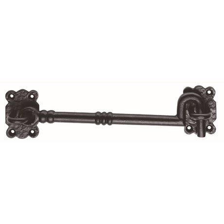 This is an image of a Ludlow - Cabin Hook 203mm - Black Antique that is availble to order from T.H Wiggans Architectural Ironmongery in Kendal in Kendal.
