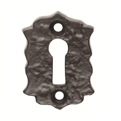 This is an image of Ludlow - Floral Escutcheon - Black Antique available to order from T.H Wiggans Architectural Ironmongery in Kendal, quick delivery and discounted prices.