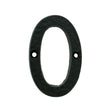 This is an image of Ludlow - Numeral 0 (Face Fix) - Black Antique available to order from T.H Wiggans Architectural Ironmongery in Kendal, quick delivery and discounted prices.