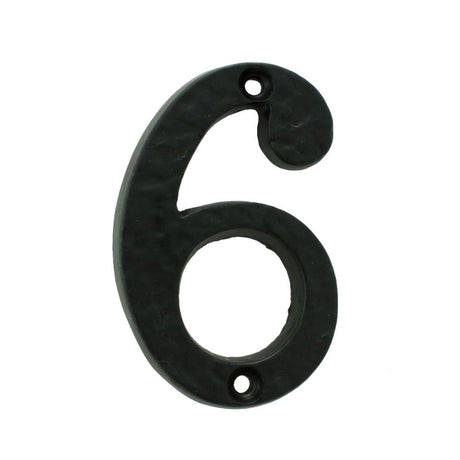 This is an image of Ludlow - Numeral 6/9 (Face Fix) - Black Antique available to order from T.H Wiggans Architectural Ironmongery in Kendal, quick delivery and discounted prices.