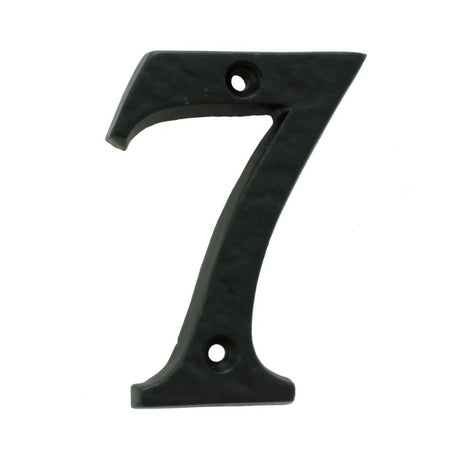 This is an image of Ludlow - Numeral 7 (Face Fix) - Black Antique available to order from T.H Wiggans Architectural Ironmongery in Kendal, quick delivery and discounted prices.