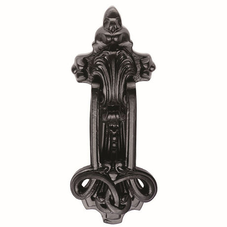 This is an image of Ludlow - Ornate Door Knocker - Black Antique available to order from T.H Wiggans Architectural Ironmongery in Kendal, quick delivery and discounted prices.
