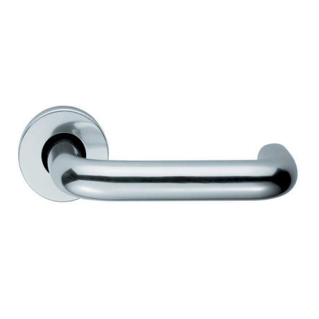 This is an image of Eurospec - Safety Lever on Rose - Polished Anodised Aluminium available to order from T.H Wiggans Architectural Ironmongery in Kendal, quick delivery and discounted prices.