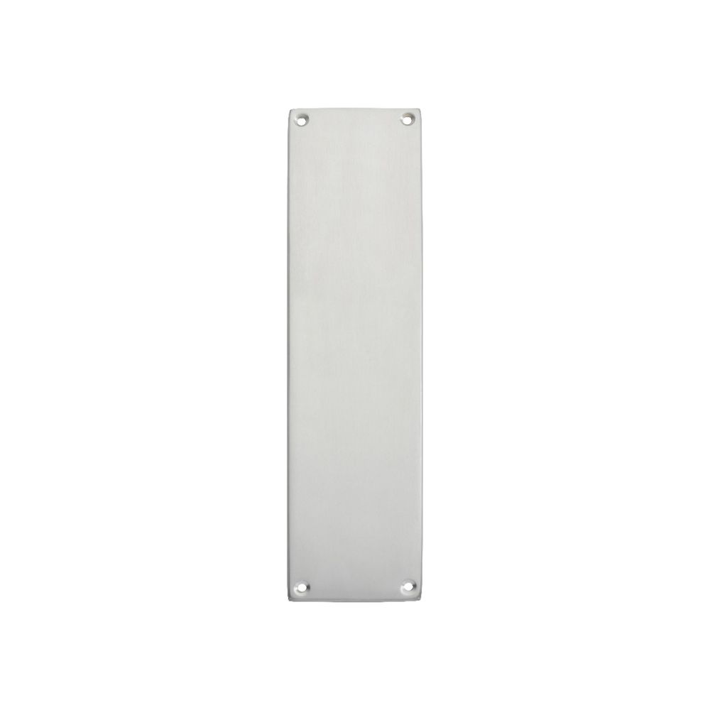 This is an image of Carlisle Brass - Plain Finger Plate 295 x 73mm - Satin Chrome available to order from T.H Wiggans Architectural Ironmongery in Kendal, quick delivery and discounted prices.