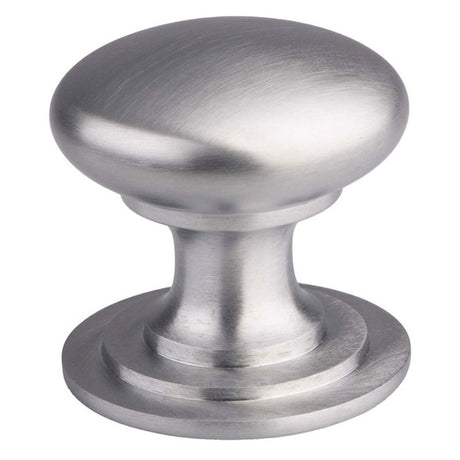This is an image of a FTD - Victorian Cupboard Knob 25mm - Satin Chrome that is availble to order from T.H Wiggans Architectural Ironmongery in Kendal in Kendal.