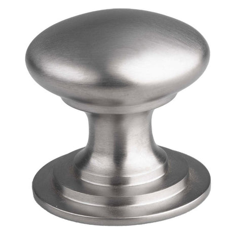 This is an image of a FTD - Victorian Cupboard Knob 25mm Satin Nickel - Satin Nickel that is availble to order from T.H Wiggans Architectural Ironmongery in Kendal in Kendal.