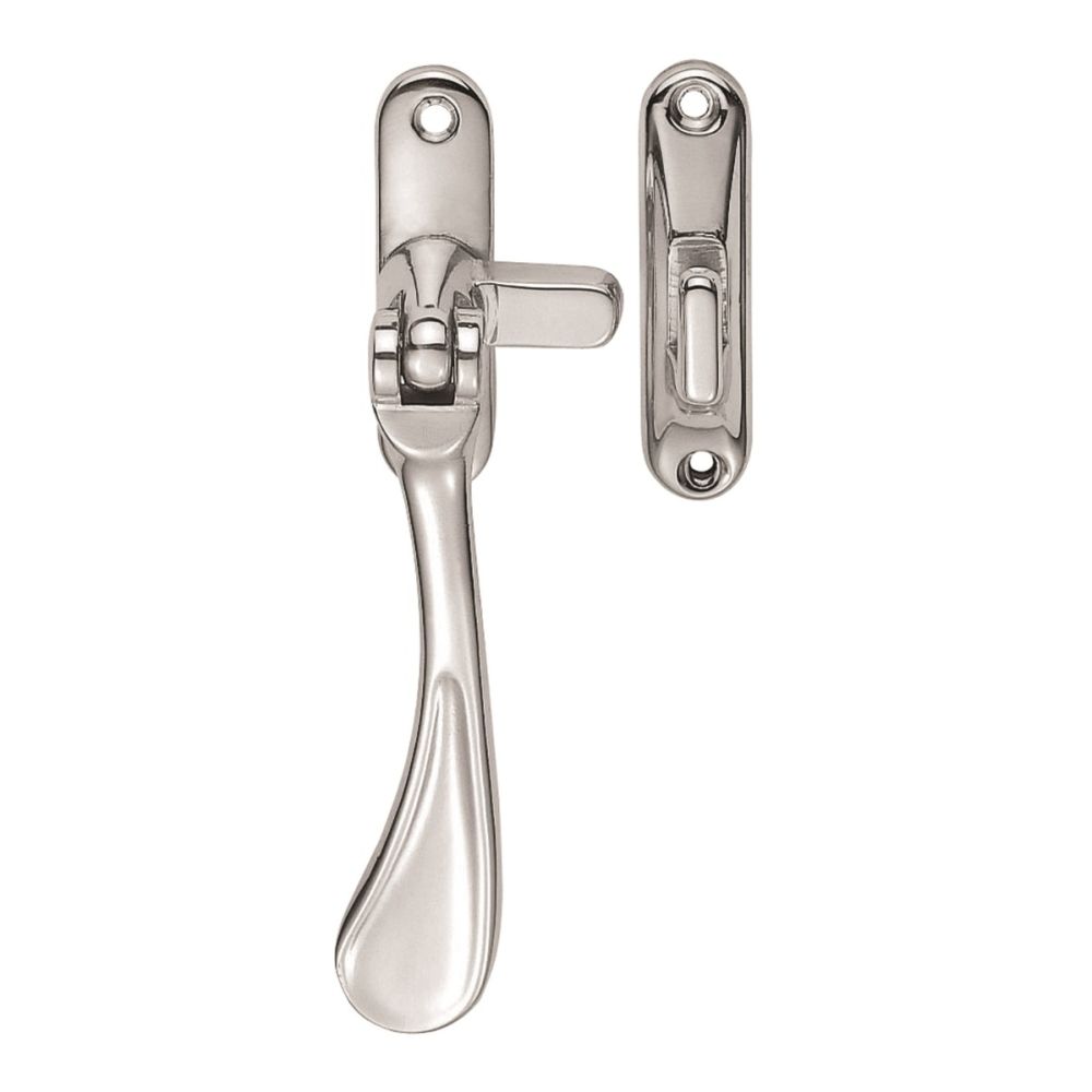 This is an image of a Carlisle Brass - Casement Fastener Reversible - Polished Chrome that is availble to order from T.H Wiggans Architectural Ironmongery in Kendal in Kendal.