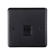 This is an image showing Eurolite Stainless Steel Telephone Slave - Matt Black (With Black Trim) mb1slb available to order from T.H. Wiggans Ironmongery in Kendal, quick delivery and discounted prices.