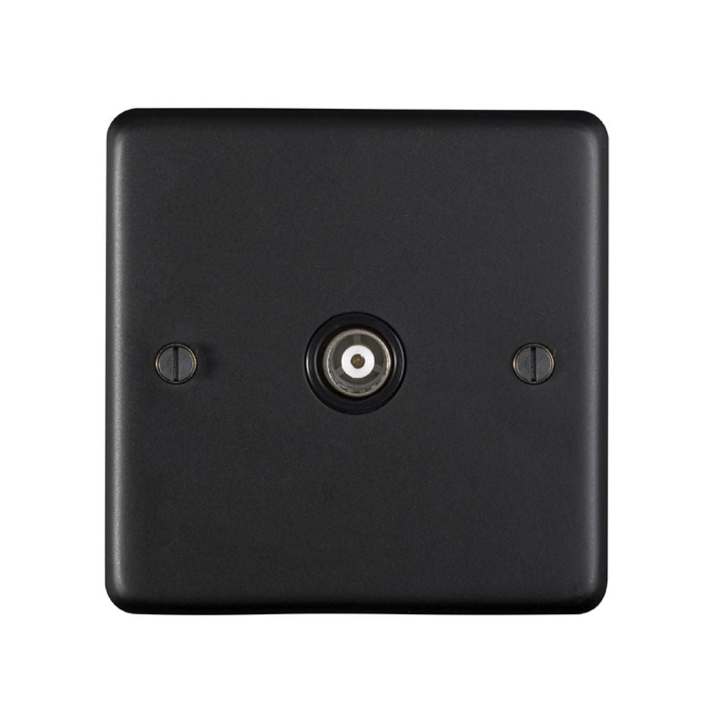 This is an image showing Eurolite Stainless Steel TV - Matt Black (With Black Trim) mb1tvb available to order from T.H. Wiggans Ironmongery in Kendal, quick delivery and discounted prices.