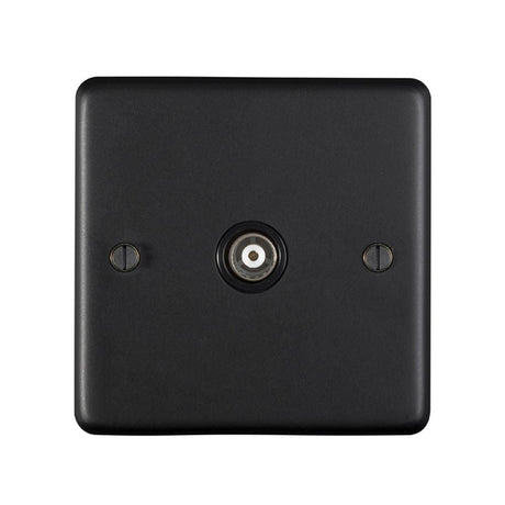 This is an image showing Eurolite Stainless Steel TV - Matt Black (With Black Trim) mb1tvb available to order from T.H. Wiggans Ironmongery in Kendal, quick delivery and discounted prices.