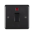 This is an image showing Eurolite Stainless Steel 20Amp Switch with Neon Indicator - Matt Black (With Black Trim) mb20aswnb available to order from T.H. Wiggans Ironmongery in Kendal, quick delivery and discounted prices.