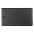 This is an image showing Eurolite Stainless Steel Double Blank Plate - Matt Black (With Black Trim) mb2b available to order from T.H. Wiggans Ironmongery in Kendal, quick delivery and discounted prices.