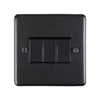 This is an image showing Eurolite Stainless Steel 3 Gang Switch - Matt Black (With Black Trim) mb3swb available to order from T.H. Wiggans Ironmongery in Kendal, quick delivery and discounted prices.