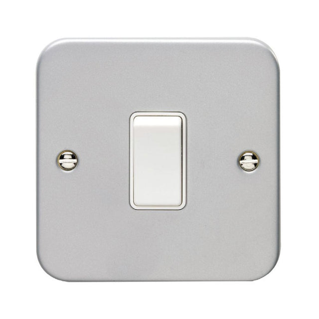 This is an image showing Eurolite Metal Clad 1 Gang Switch - Metal Clad mc1sww available to order from T.H. Wiggans Ironmongery in Kendal, quick delivery and discounted prices.