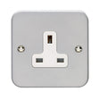 This is an image showing Eurolite Metal Clad 1 Gang Unswitched Socket - Metal Clad mc1usow available to order from T.H. Wiggans Ironmongery in Kendal, quick delivery and discounted prices.