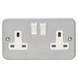 This is an image showing Eurolite Metal Clad 2 Gang Socket - Metal Clad mc2sow available to order from T.H. Wiggans Ironmongery in Kendal, quick delivery and discounted prices.