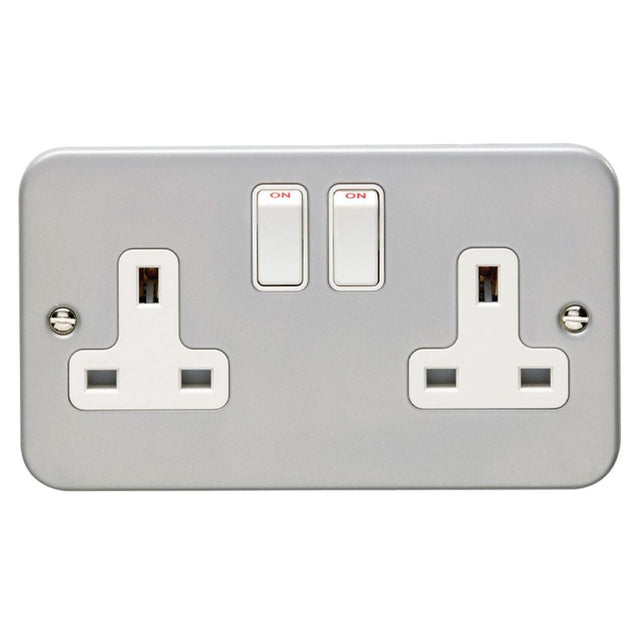 This is an image showing Eurolite Metal Clad 2 Gang Socket - Metal Clad mc2sow available to order from T.H. Wiggans Ironmongery in Kendal, quick delivery and discounted prices.