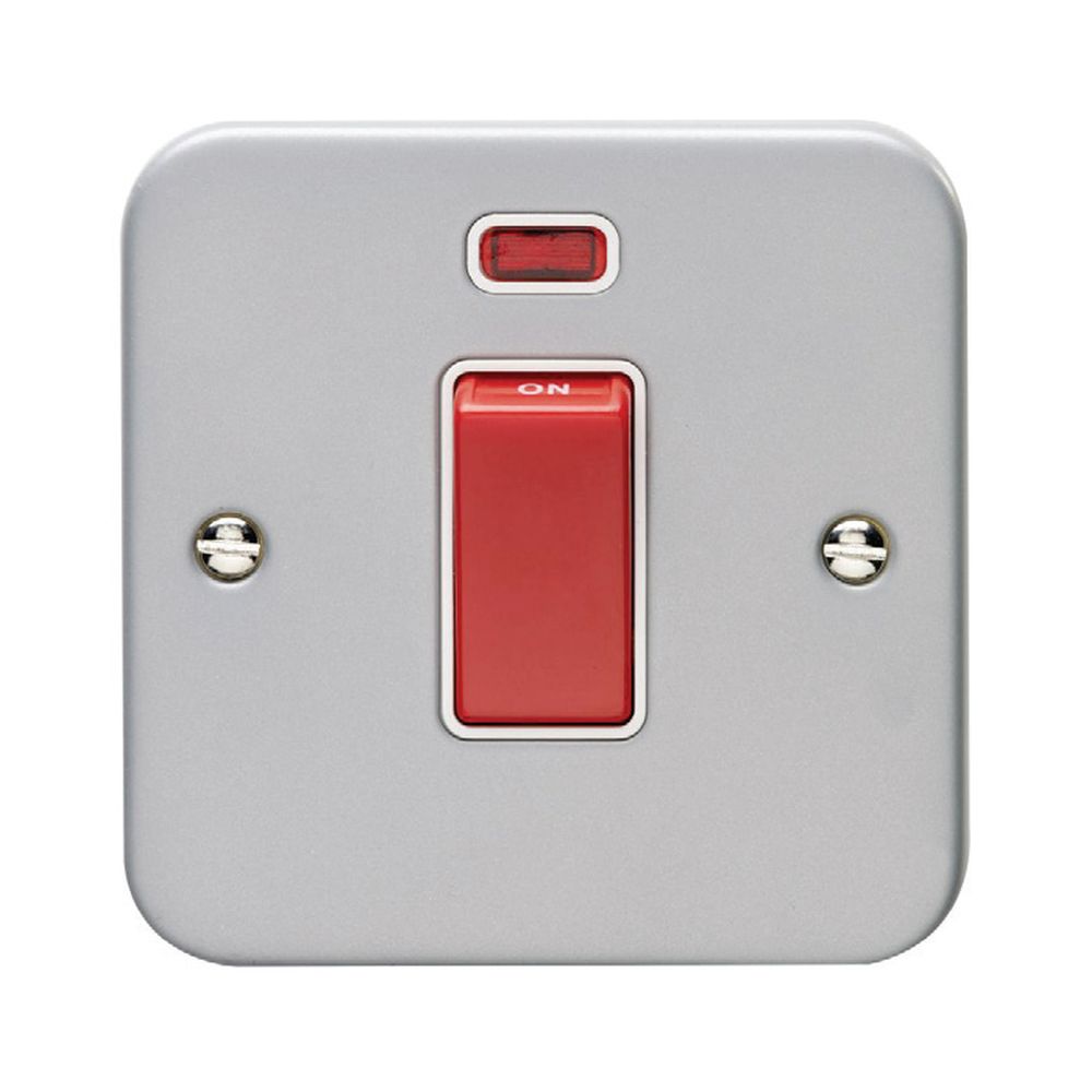 This is an image showing Eurolite Metal Clad 45Amp Switch with Neon Indicator - Metal Clad mc45aswnsw available to order from T.H. Wiggans Ironmongery in Kendal, quick delivery and discounted prices.