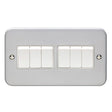 This is an image showing Eurolite Metal Clad 6 Gang Switch - Metal Clad mc6sww available to order from T.H. Wiggans Ironmongery in Kendal, quick delivery and discounted prices.