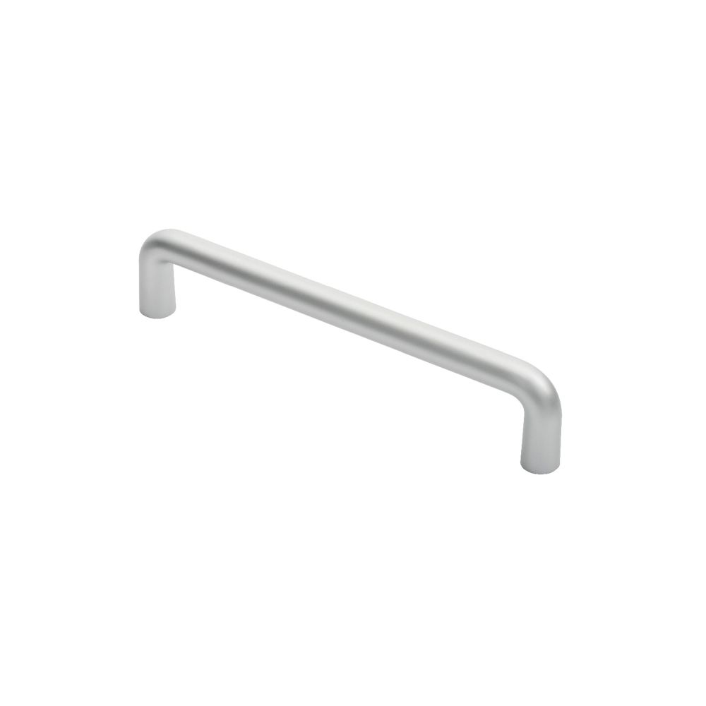 This is an image of Eurospec - D Pull Handle - Satin Anodised Aluminium available to order from T.H Wiggans Architectural Ironmongery in Kendal, quick delivery and discounted prices.