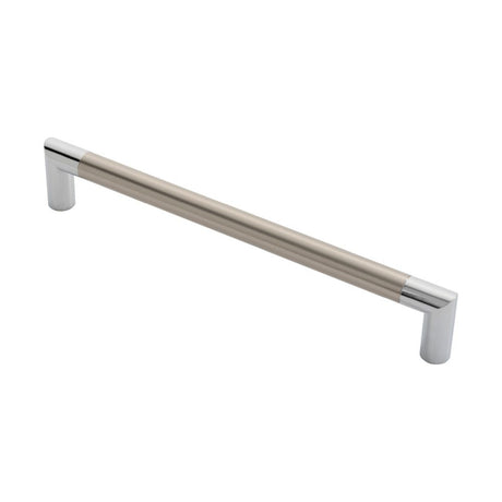 This is an image of Serozzetta - Trend Suited Pull Handle - Satin Nickel/Polished Chrome available to order from T.H Wiggans Architectural Ironmongery in Kendal, quick delivery and discounted prices.