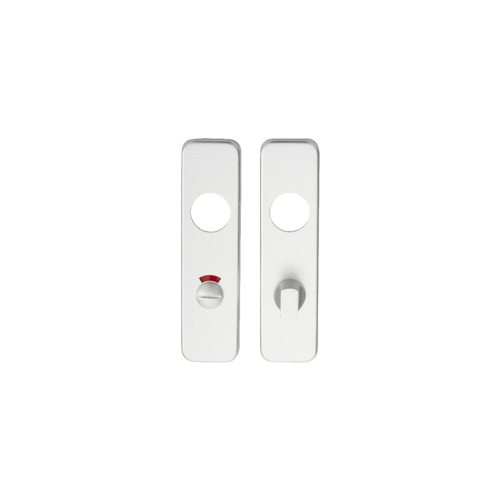 This is an image of Eurospec - Safety Lever Bathroom Covers - Satin Anodised Aluminium available to order from T.H Wiggans Architectural Ironmongery in Kendal, quick delivery and discounted prices.