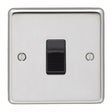 This is an image showing Eurolite Stainless Steel 20Amp Switch - Polished Stainless Steel (With Black Trim) pss20aswb available to order from T.H. Wiggans Ironmongery in Kendal, quick delivery and discounted prices.